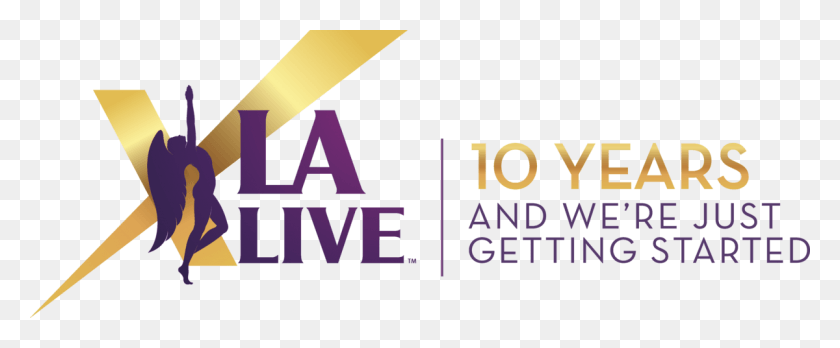 1200x444 Live Anniversary Logo That Reads 10 Years And We39re L.a. Live, Text, Alphabet, Symbol HD PNG Download