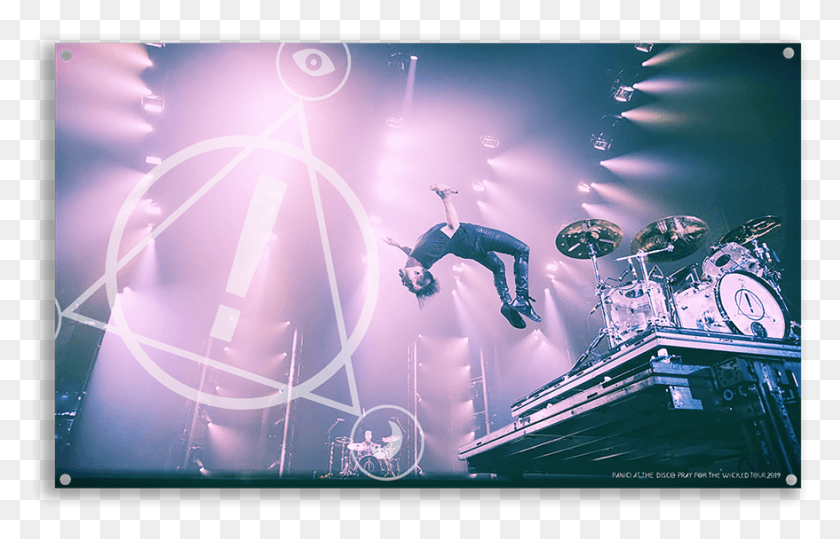 878x540 Live Backflip 339x539 Flag Panic At The Disco Jake Chams, Person, Human, Stage HD PNG Download