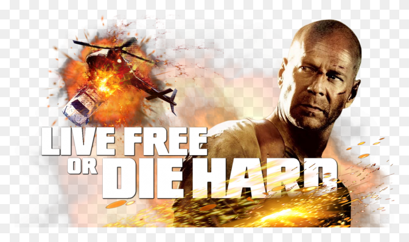1000x562 Live Free Or Die Hard, Person, Human, Fire HD PNG Download