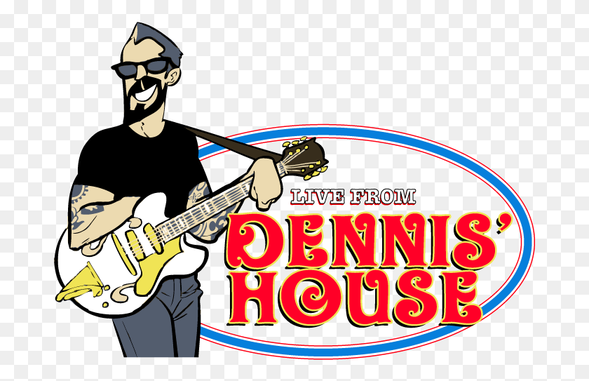 687x483 Descargar Png Live From Dennis39 House Illustration, Guitarra, Actividades De Ocio, Instrumento Musical Hd Png