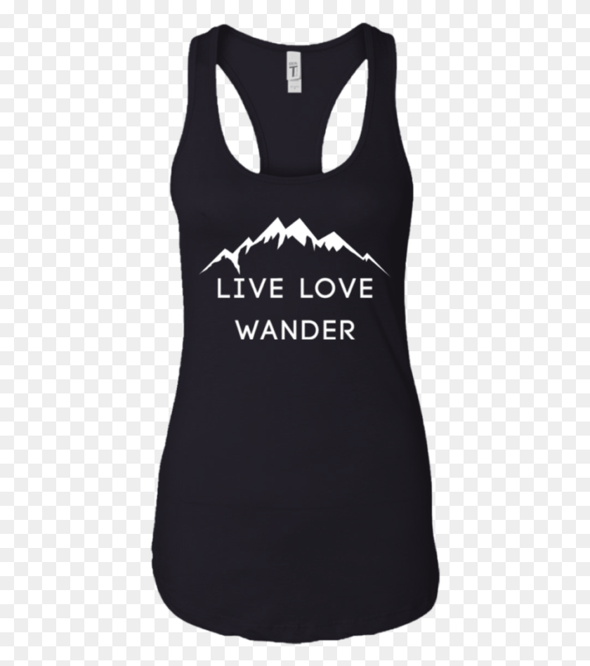 415x888 Live Love Wander Women39s Hiking Black Tank Shirt, Clothing, Apparel, Pillow HD PNG Download