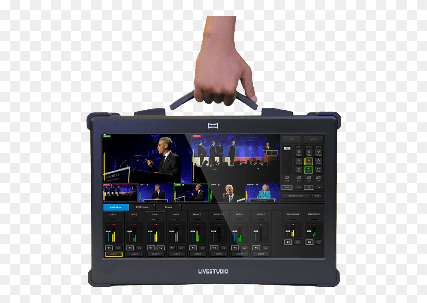 502x536 Livestudio Is A Compact And Versatile All In One Electronics, Person, Human, Computer HD PNG Download