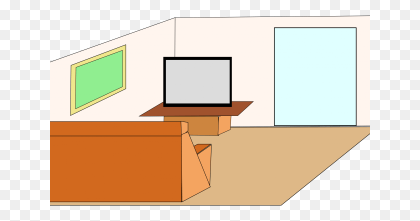 641x382 Living Room Clipart Transparent Room Clipart, White Board, Monitor, Screen HD PNG Download