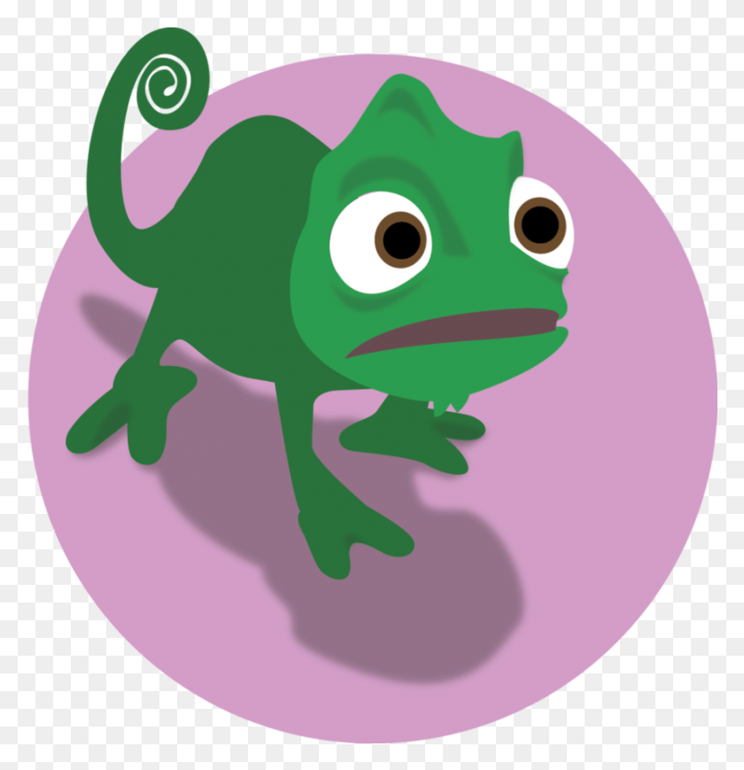 869x902 Lizard Clipart Disney Tangled Pascal Tangled, Frog, Amphibian, Wildlife HD PNG Download