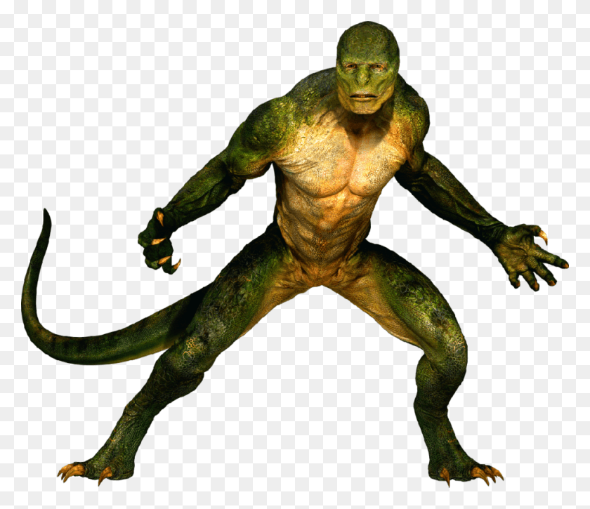 968x826 Lizard Man Marvel The Lizard Transparent, Statue, Sculpture HD PNG Download
