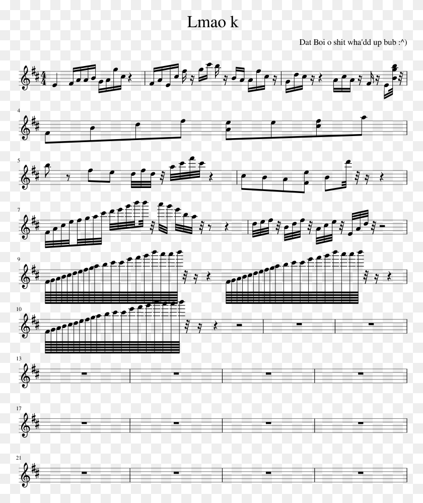 778x938 Lmao K Sheet Music Composed By Dat Boi O Shit Wha39dd Your Reality Clarinet Sheet Music, Gray, World Of Warcraft HD PNG Download