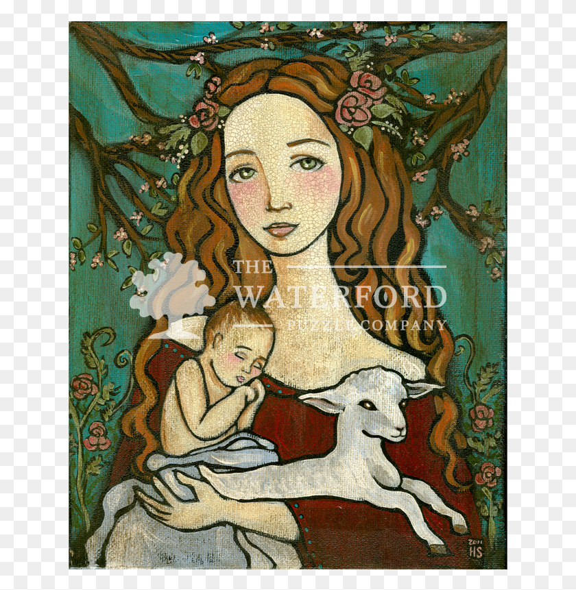 641x801 Load Image Into Gallery Viewer Madonna Of The Blossoms Illustration, Mural HD PNG Download