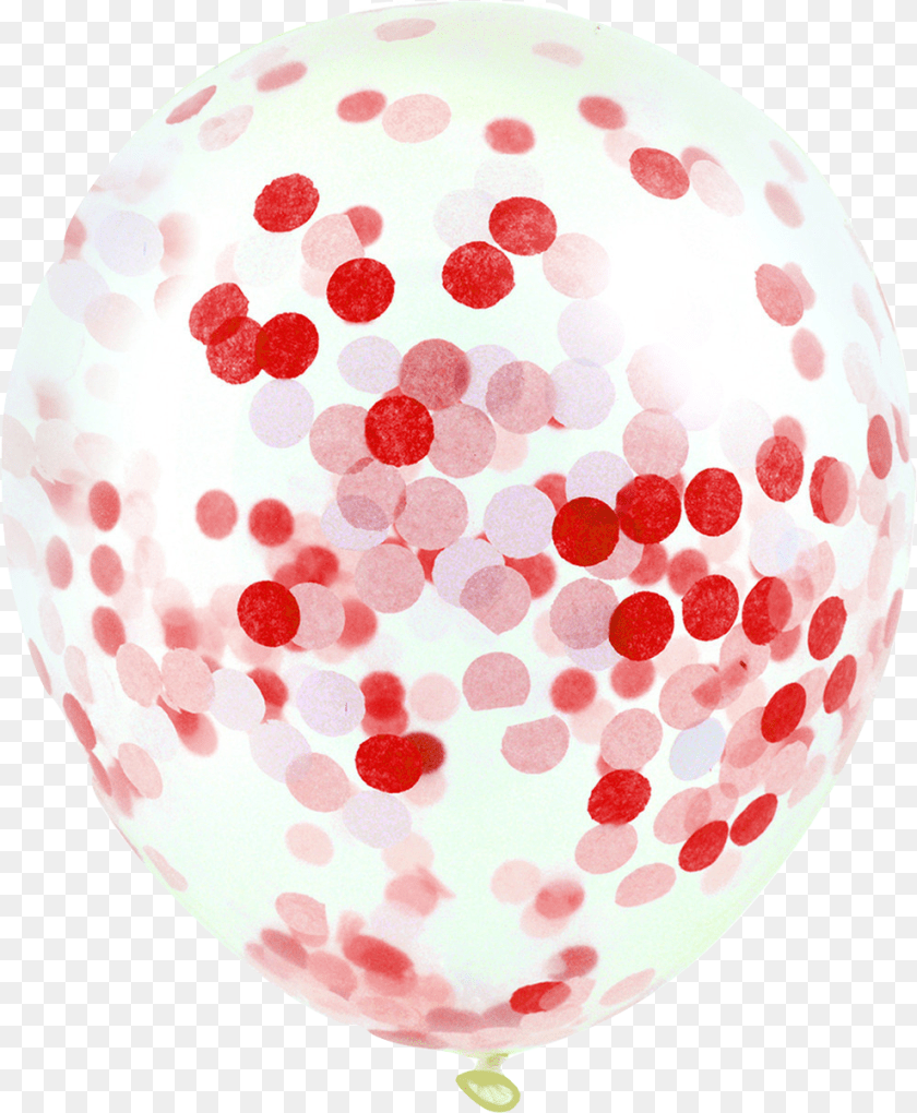 989x1201 Load Image Into Gallery Viewer Red Confetti Balloon Red Confetti Latex Clear Balloons, Plate, Pattern PNG