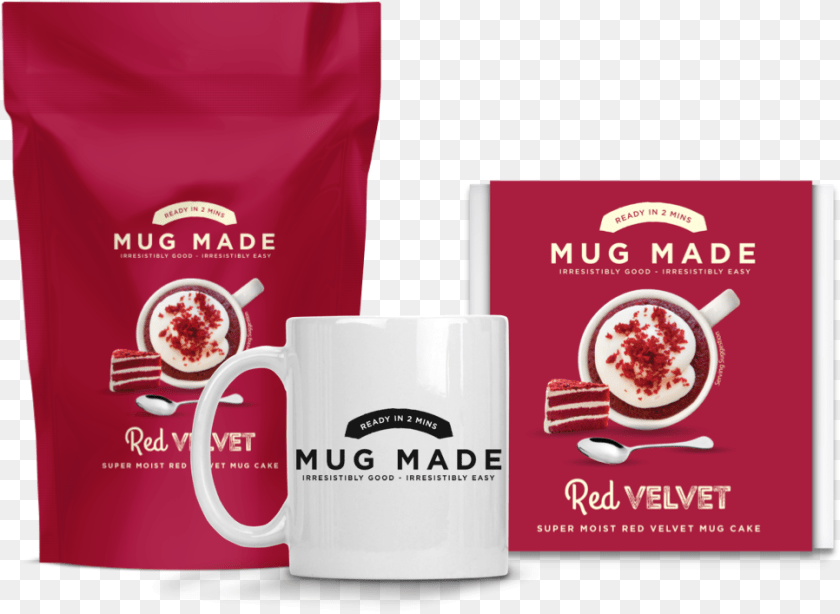 967x707 Load Image Into Gallery Viewer Red Velvet Mug Cake Paper Bag, Cup, Cutlery, Beverage, Coffee Sticker PNG