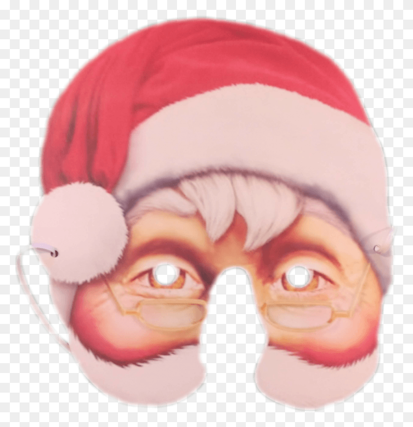 987x1026 Load Image Into Gallery Viewer Santa Face Mask Plush, Clothing, Apparel, Hat HD PNG Download