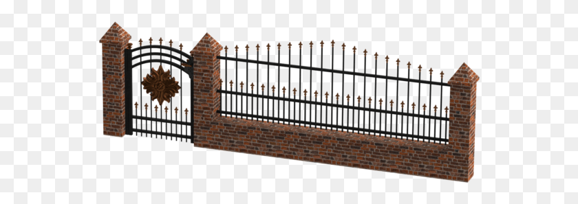 556x237 Load In 3D Viewer Uploaded By Anonymous Gate, Brick, Fence, Railing Descargar Hd Png