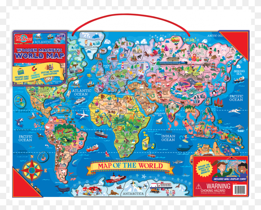 1273x1005 Descargar Zoom Janod Magnetic Magnetic Puzzle Mapa Mundial, Mapa, Diagrama, Alfombra Hd Png