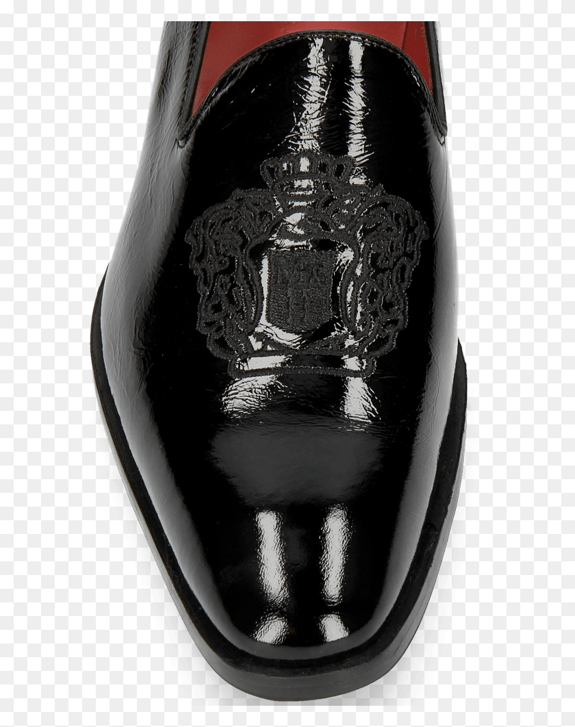 585x1002 Лоферы Prince 2 Patent Soft Black Embrodery Crown Slip On Shoe, Стекло, Алкоголь, Напитки Hd Png Скачать