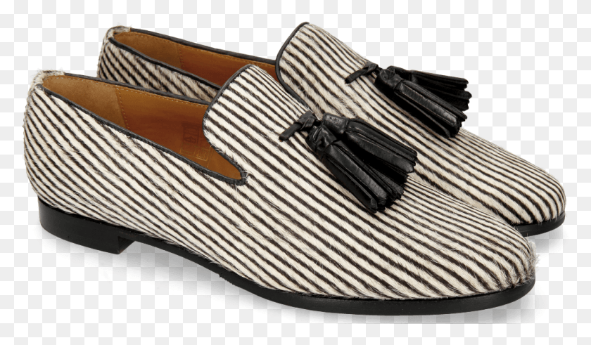 1001x554 Loafers Scarlett 20 Hairon Stripes Black White Slip On Shoe, Clothing, Apparel, Footwear HD PNG Download