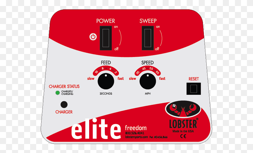 571x450 Descargar Png Langosta Elite Freedom Máquina De Pelota De Tenis Lobster Elite Liberty, Dispositivo Eléctrico, Interruptor, Póster Hd Png