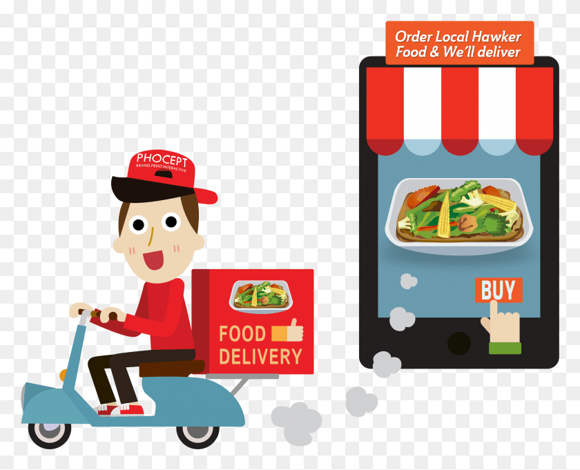 2482x1977 Local Food Delivery Rider Service Order Food Online, Advertisement, Poster, Flyer HD PNG Download