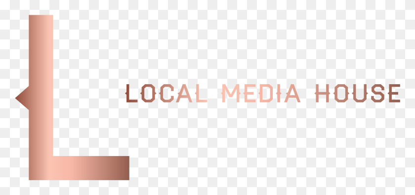 2787x1204 Local Media House Logo Orange, Text, Business Card, Paper HD PNG Download