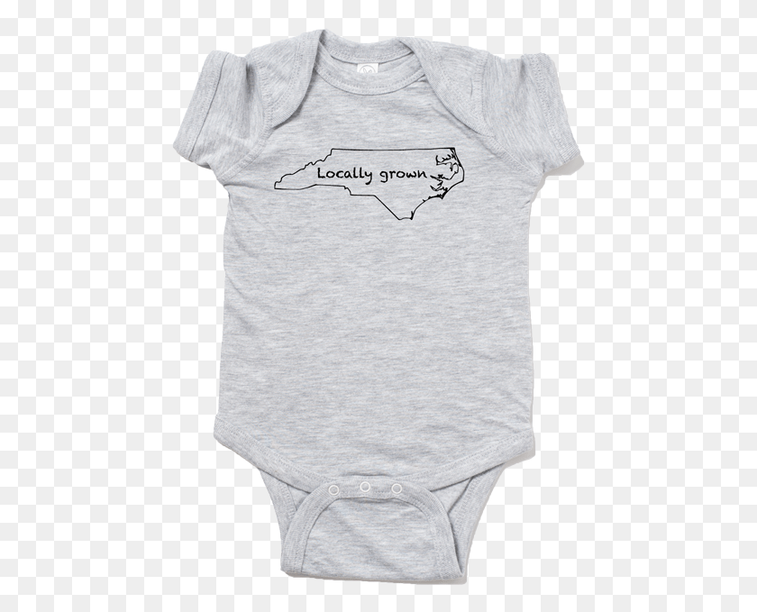 459x619 Locally Grown Nc Baby Creeper Outline Of North Carolina, Clothing, Apparel, Sleeve HD PNG Download