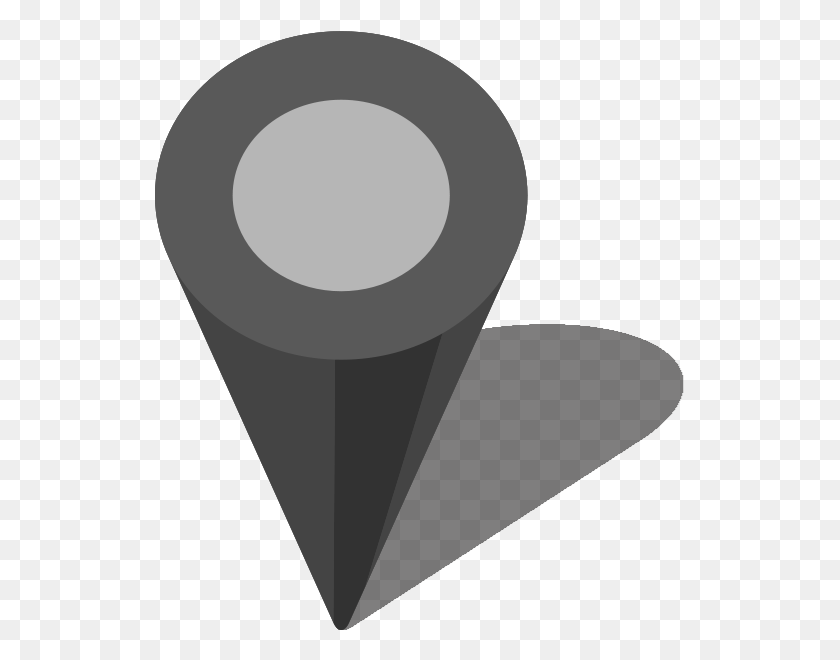 530x600 Location Map Pin Gray7 Location Icon Gray, Cone, Tape HD PNG Download