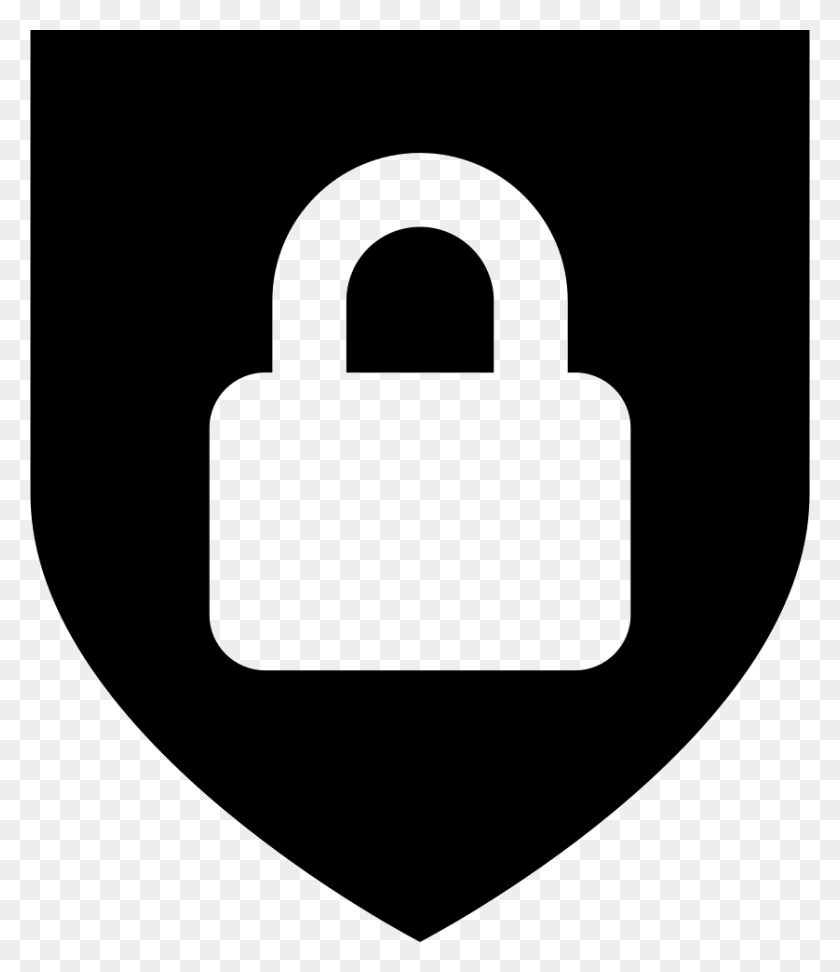 838x980 Locked Svg, Lock, Stencil, Security HD PNG Download