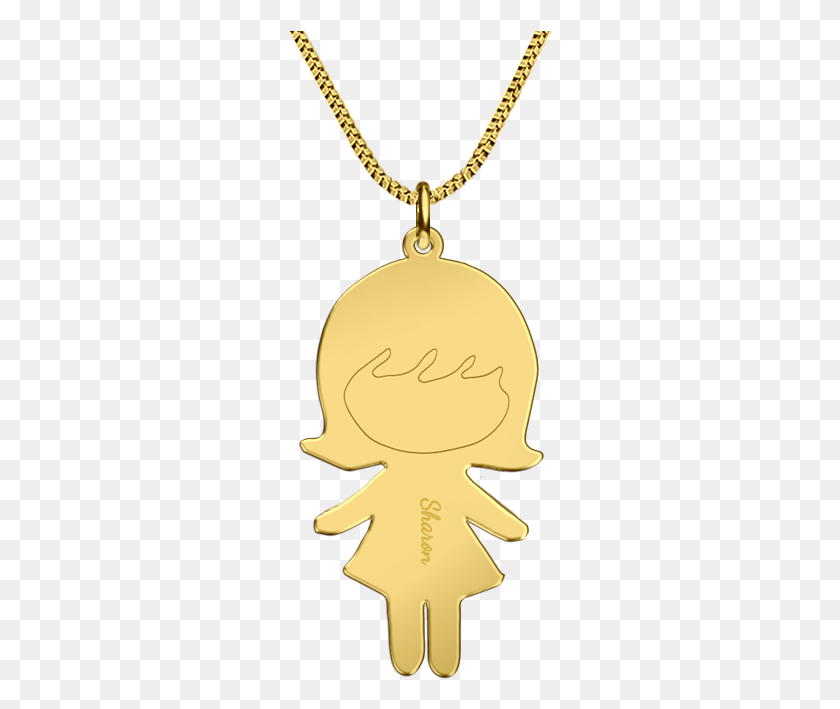 266x649 Locket, Pendant, Gold, Necklace HD PNG Download