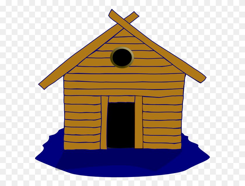 600x579 Lodge Clipart Collection Clipart Free Library Stick House Cartoon, Dog House, Den, Kennel HD PNG Download