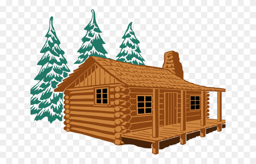 640x480 Lodge Clipart Wooden Hut Log Cabin Drawing, Housing, Building, House HD PNG Download