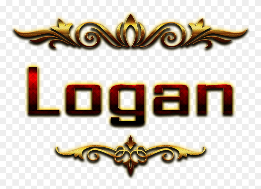1388x982 Logan Decorative Name Hunter Name, Text, Emblem, Symbol HD PNG Download