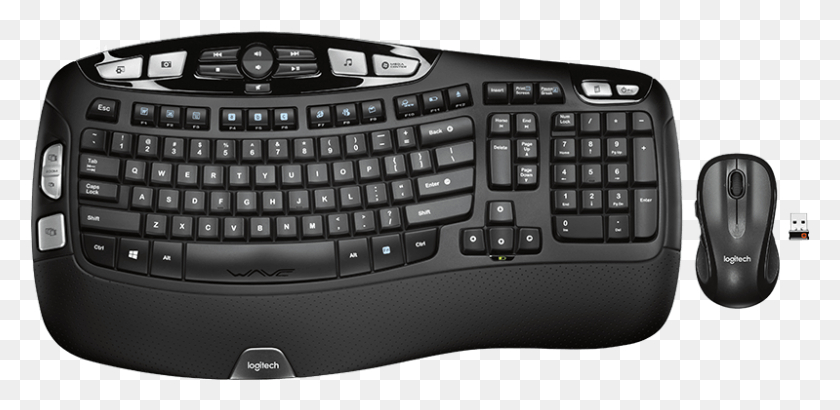 799x359 Logitech Mk550 Optical Wireless Desktop Wave Keyboard, Computer Keyboard, Computer Hardware, Hardware HD PNG Download