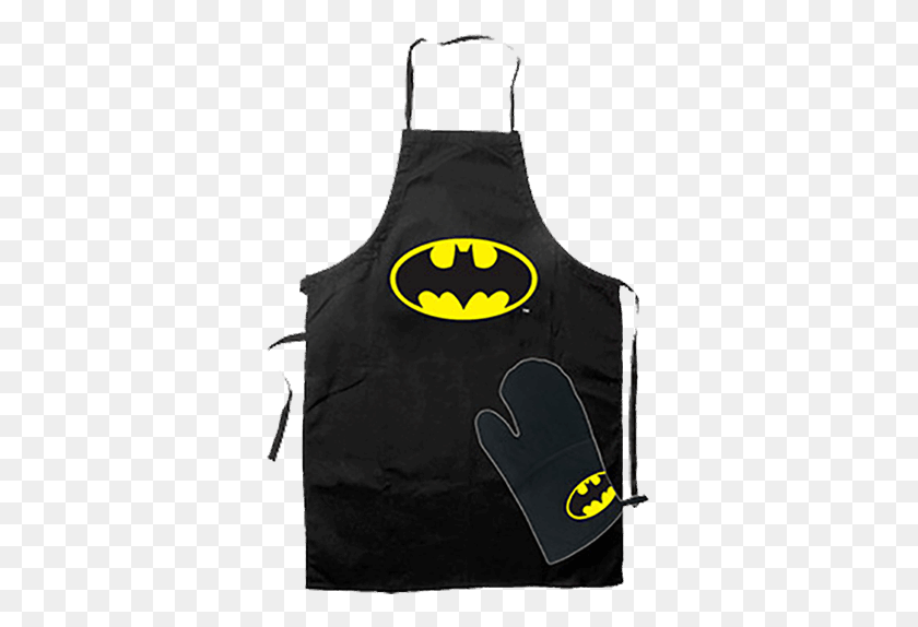 353x514 Logo Apron And Oven Mitt Set In Canister Batman Apron, Symbol, Clothing, Apparel HD PNG Download