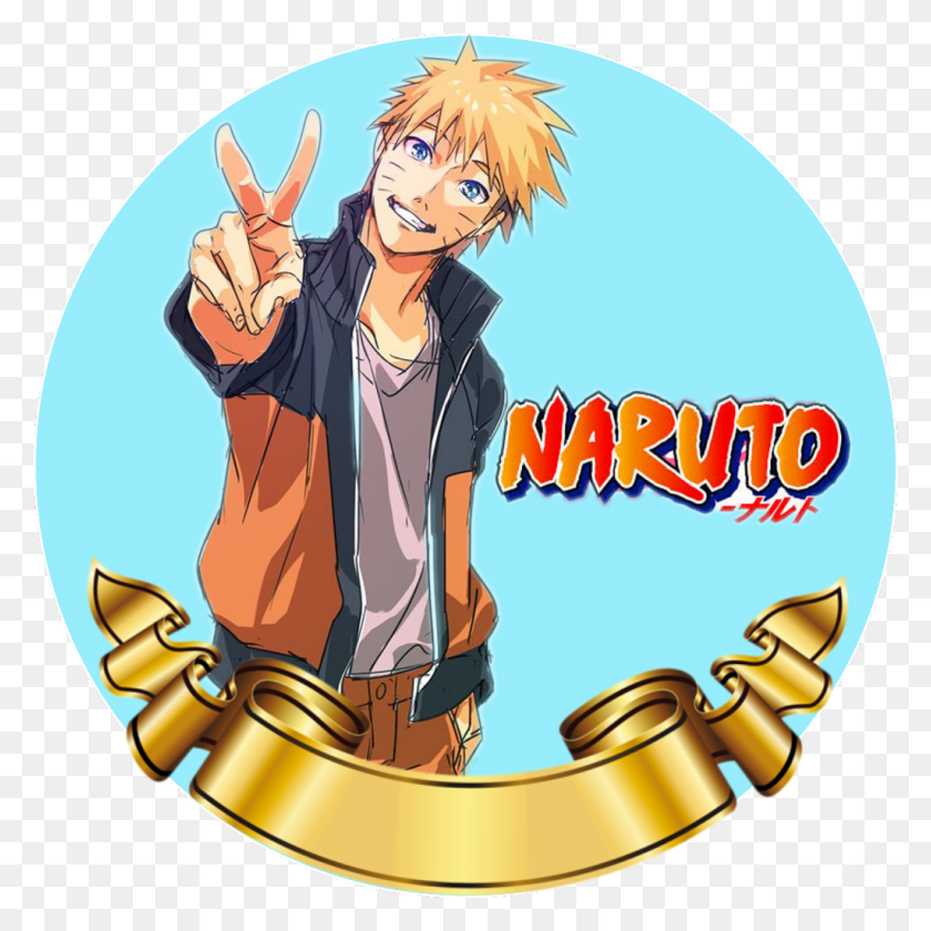 1024x1024 Logo Baru Naruto Banner Gold Ribbon, Person, Human, Brass Section HD PNG Download