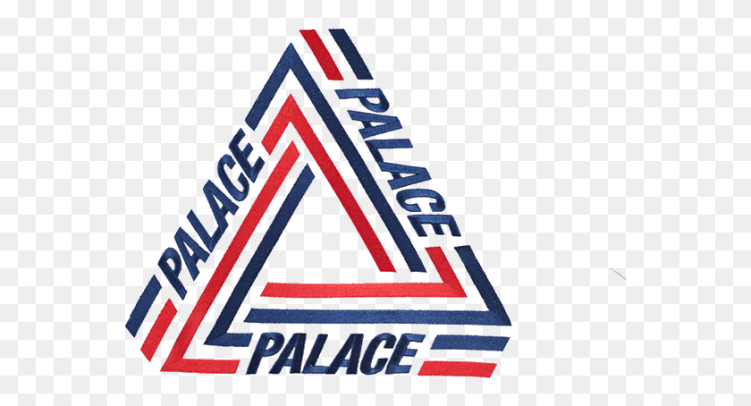 563x394 Descargar Png Logotipo De La Marca Font Palace Skateboards Product Palace Logo, Triángulo, Símbolo, Texto Hd Png