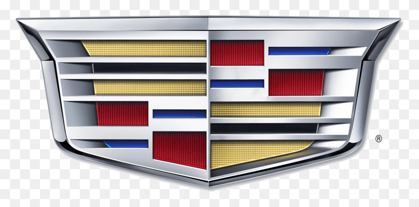 1370x626 Descargar Png Logotipo Cadillac Cadillac Emblema, Muebles, Parrilla, Estante Hd Png