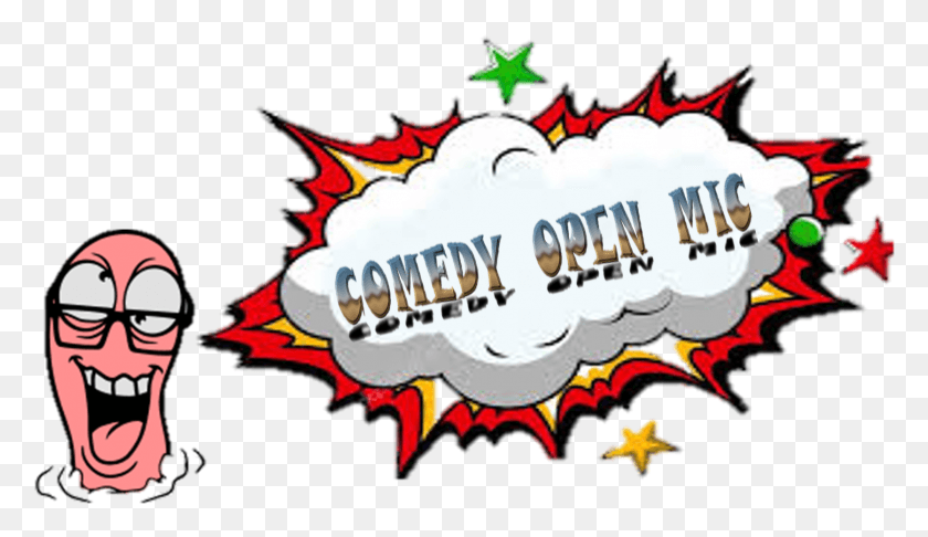 1671x914 Logo Comedy Open Mic, Symbol, Star Symbol, Text HD PNG Download