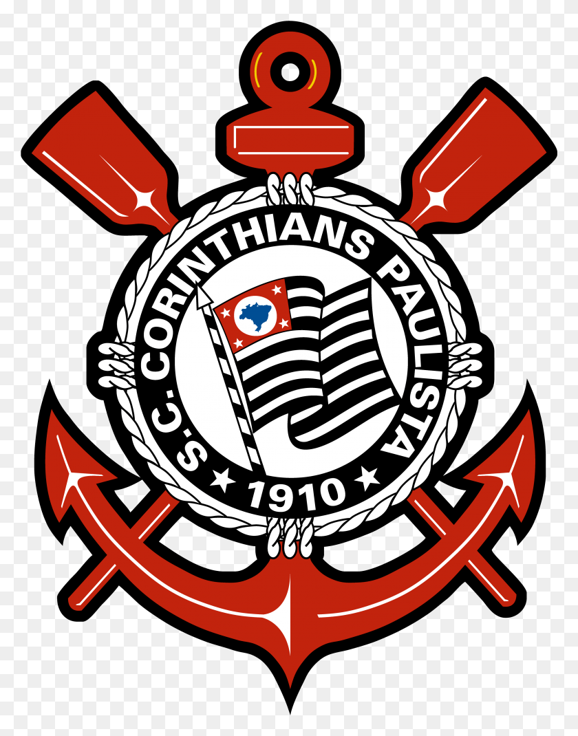 2995x3881 Логотип Corinthians Logo Corinthians Dream League Soccer, Крюк, Символ, Якорь Png Скачать
