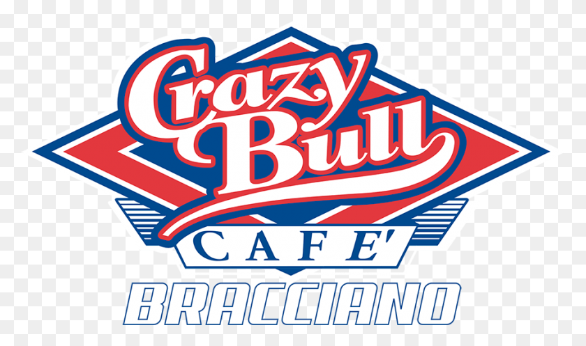 900x505 Descargar Png Logo Crazy Bull Caf Bracciano Crazy Bull, Alimentos, Texto, Símbolo Hd Png