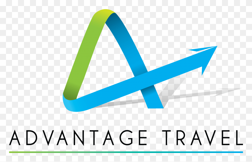 2208x1362 Logo De La Agencia De Turismo Advantage Travel Diseño Gráfico, Etiqueta, Texto, Triángulo Hd Png