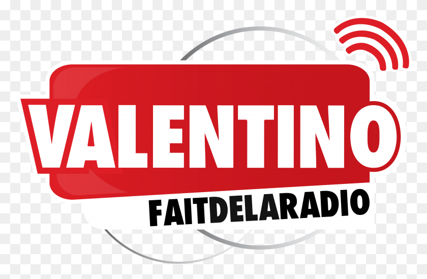 3451x2164 Descargar Png Logo De Valentino Fait De La Radio Logo Radio Png, Etiqueta, Texto, Símbolo Hd Png