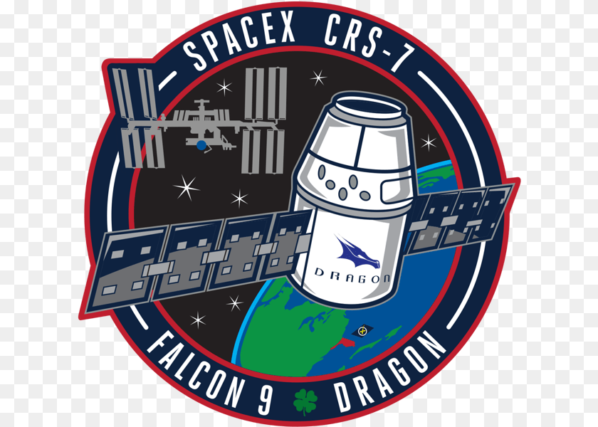 624x600 Logo Falcon 9 Crs 7 Mission Patch, Architecture, Building, Factory, Emblem Clipart PNG