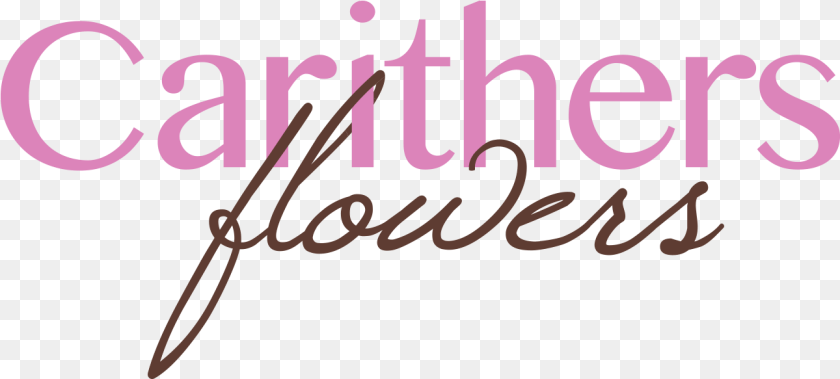 1291x583 Logo For Carithers Flowers Marietta Calligraphy, Text, Handwriting Clipart PNG