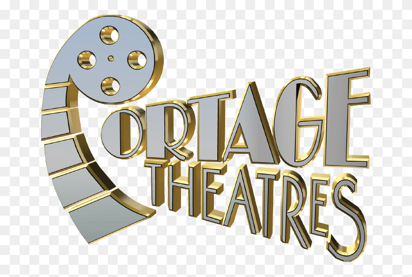 672x505 Logo For Portage Theatres Graphic Design, Text, Alphabet, Word HD PNG Download