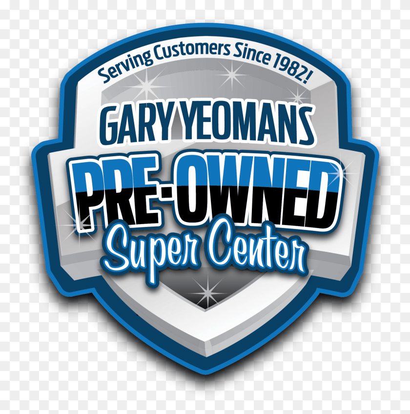 1765x1785 Logo Gary Yeomans Pre Owned Super Center, Label, Text, Symbol HD PNG Download