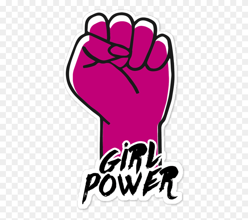417x686 Logo Girl Power, Hand, Fist, Dynamite HD PNG Download