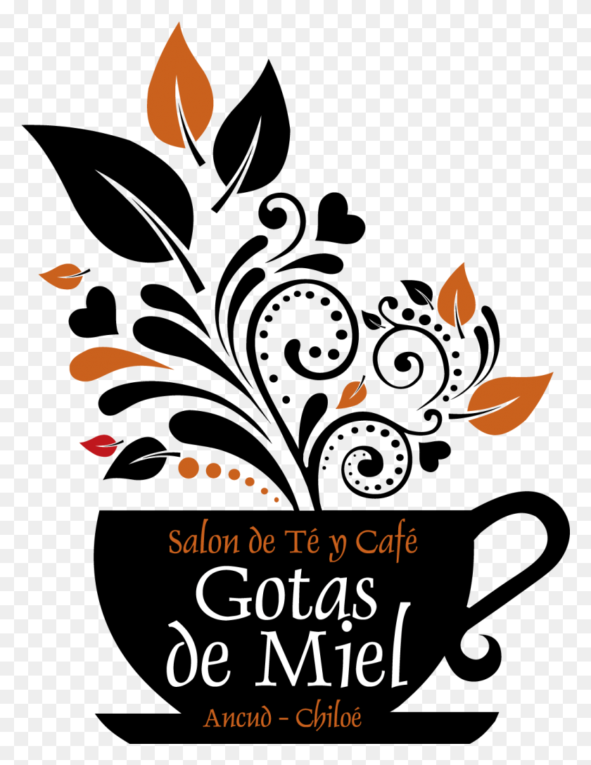 1068x1407 Descargar Png Logo Gotas De Miel Diseño De Logotipo Floral Para Taza De Café, Papel, Diwali, Bird Hd Png