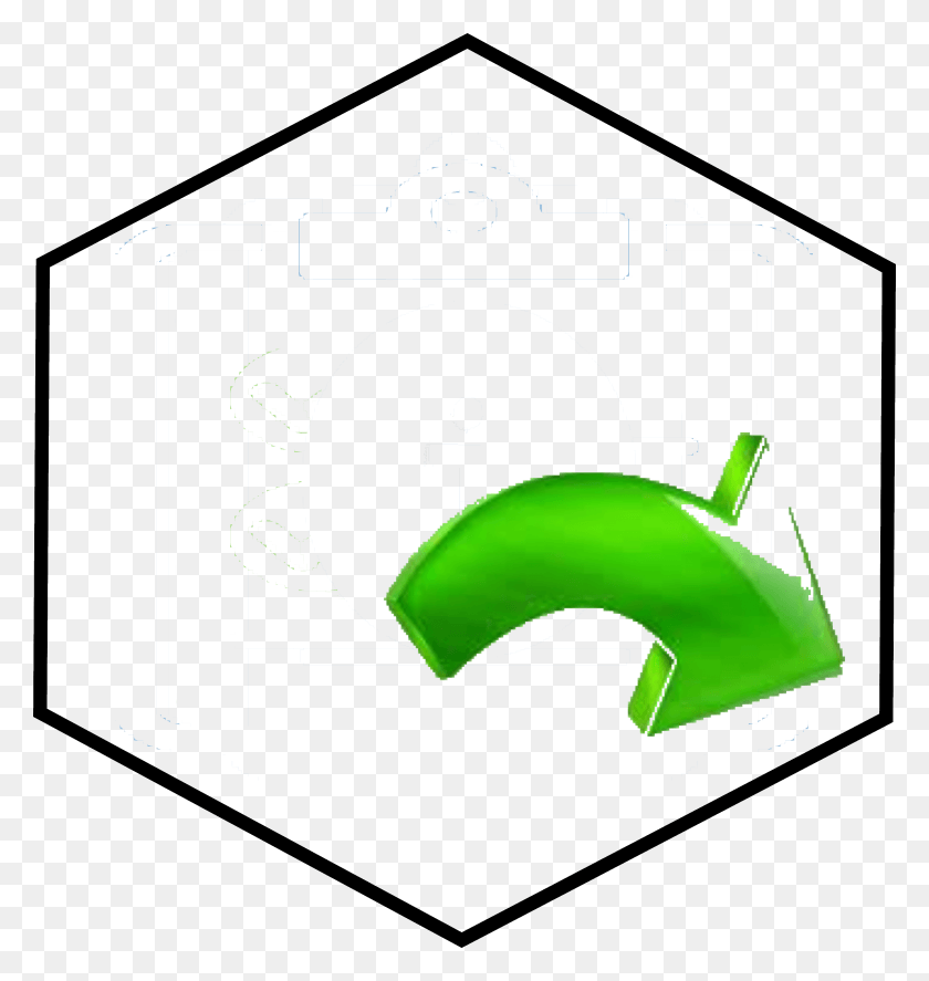 3751x3979 Логотип Hexagono Transparente Flecha Verde Рисунок, Символ Переработки, Символ, Солнцезащитные Очки Hd Png Скачать