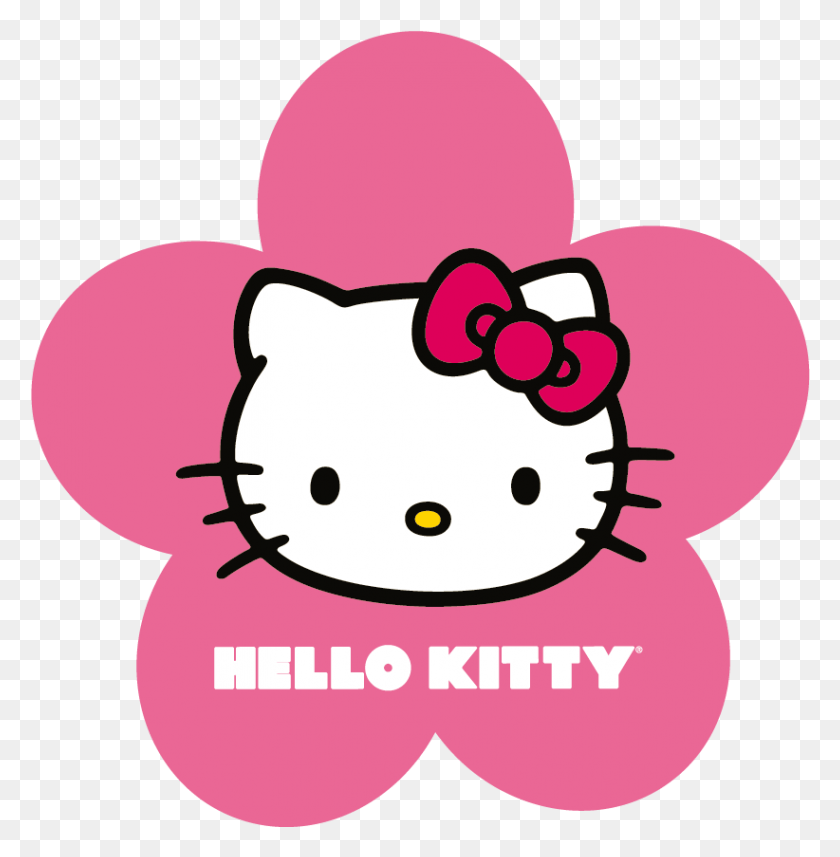 822x840 Логотип Hk Fleur 01 V1537791149 Hello Kitty В Цвете, Сердце, Резиновый Ластик, Сладости Png Скачать
