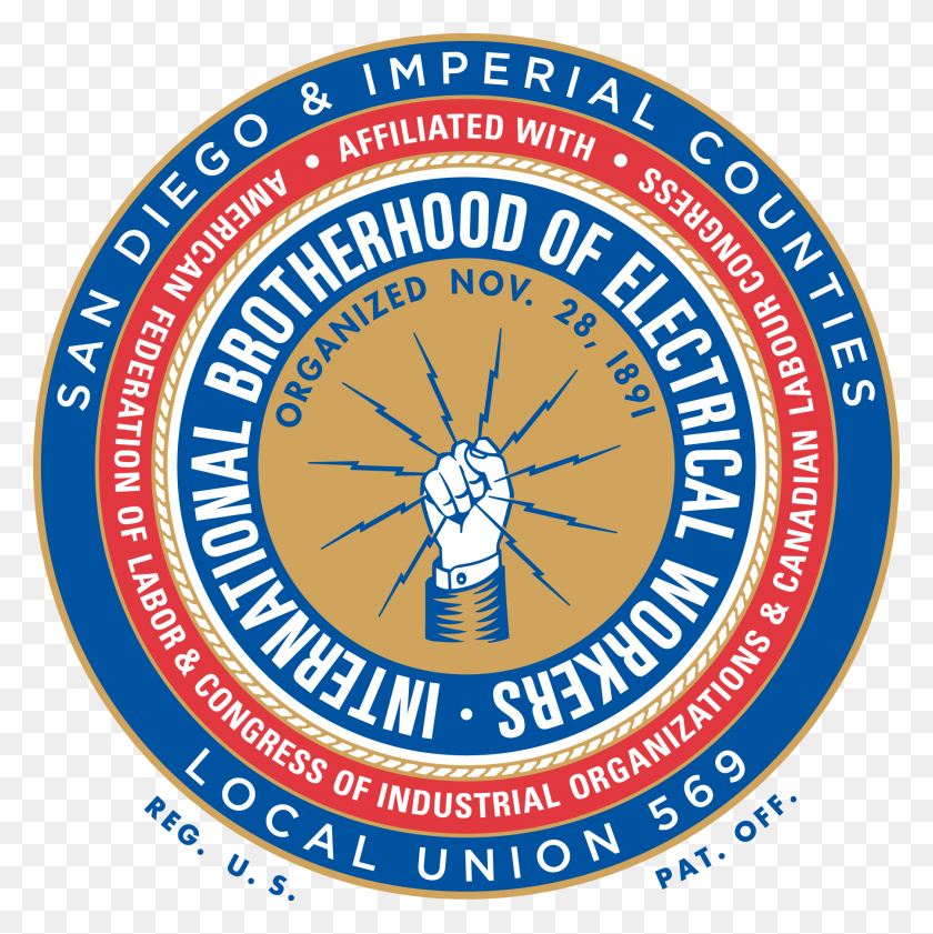 1800x1803 Логотип Ibew Local 569 Логотип, Символ, Товарный Знак, Значок Hd Png Скачать