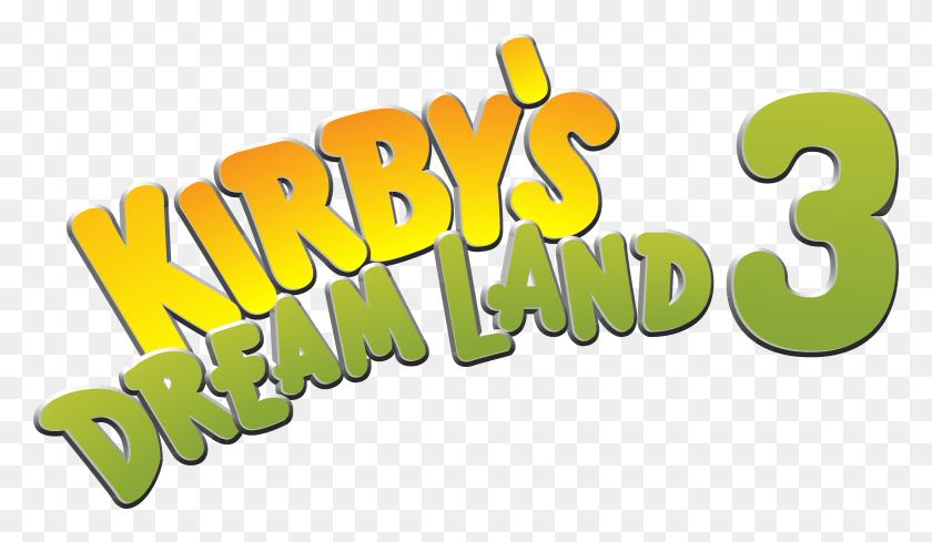3608x1986 Descargar Png Logotipo Kirby39S Dream Land Kirby Dream Land 3, Texto, Dinamita, Bomba Hd Png