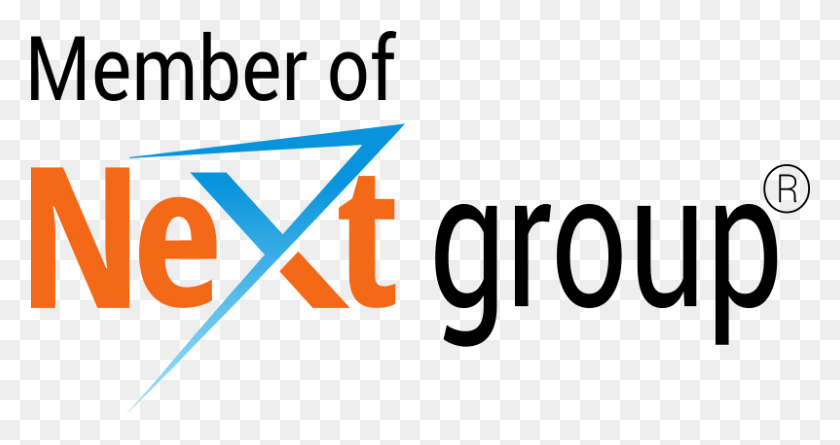 801x396 Logo Member Of Next Group Graphic Design, Text, Alphabet, Symbol HD PNG Download