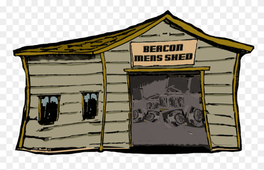 831x515 Logo Mens Shed Log Cabin, Nature, Outdoors, Building HD PNG Download